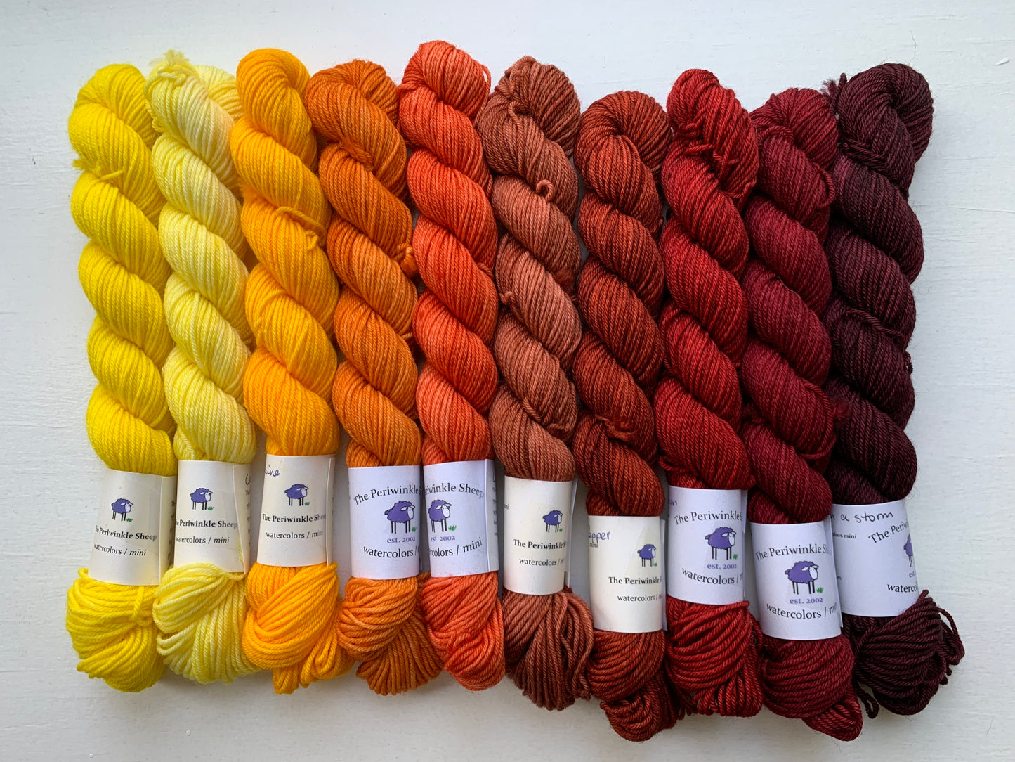 watercolors mini skeins - set of 10