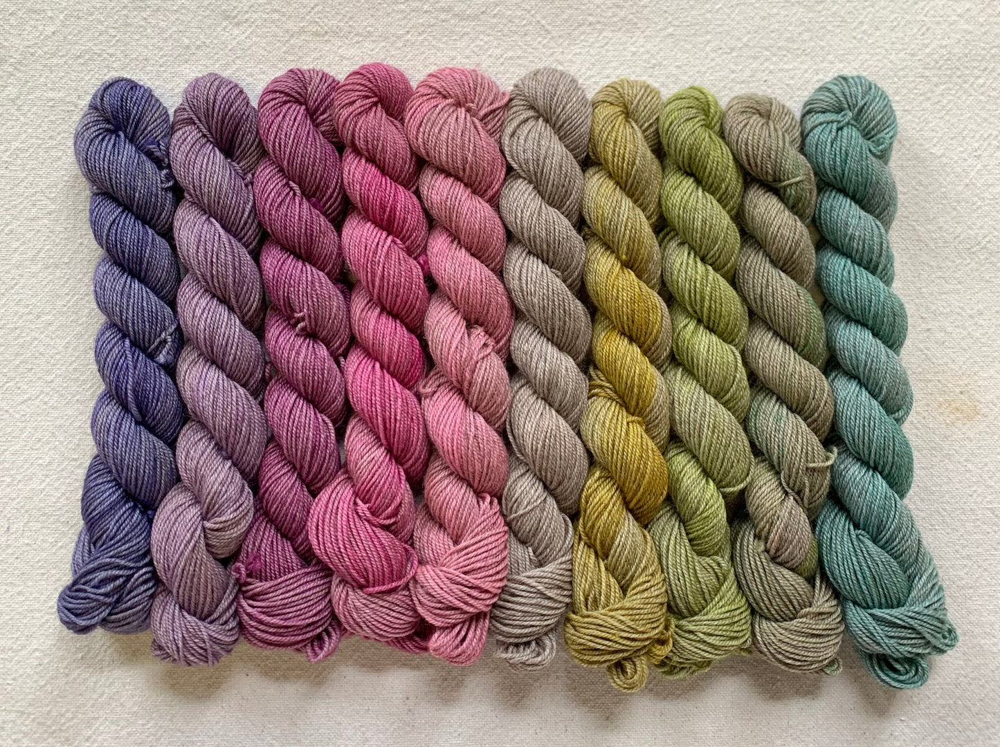 merino yak - pastel collection - mini skein set of 10