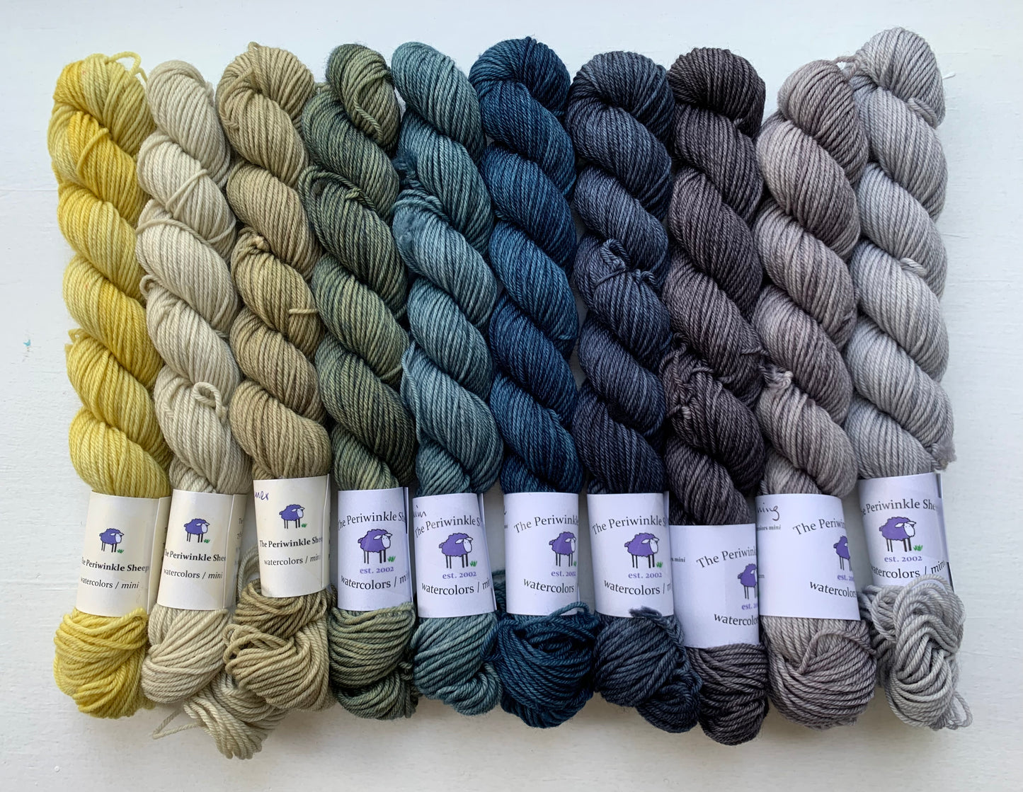 watercolors mini skeins - set of 10