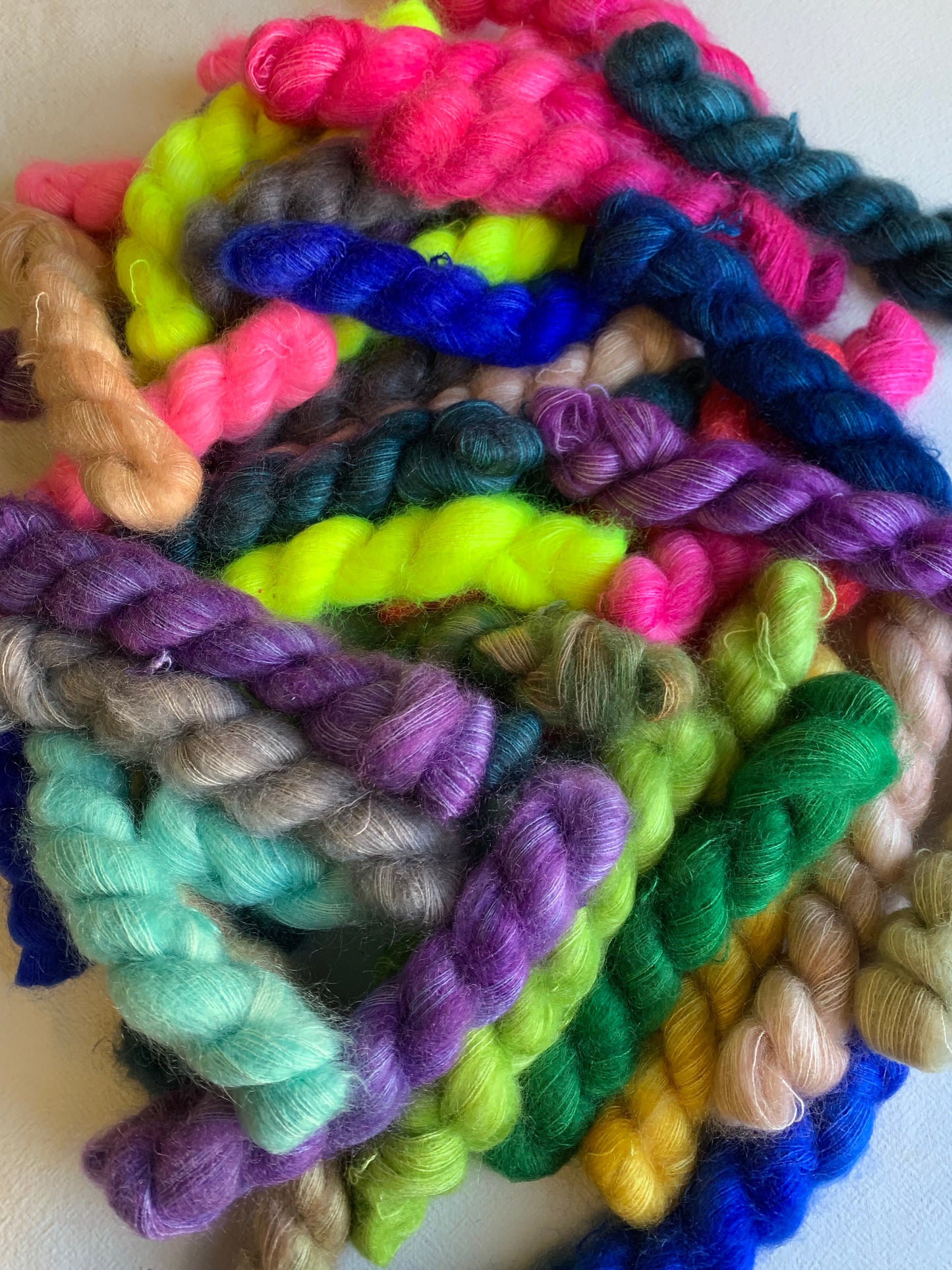 Wolke mohair / silk individual mini skeins