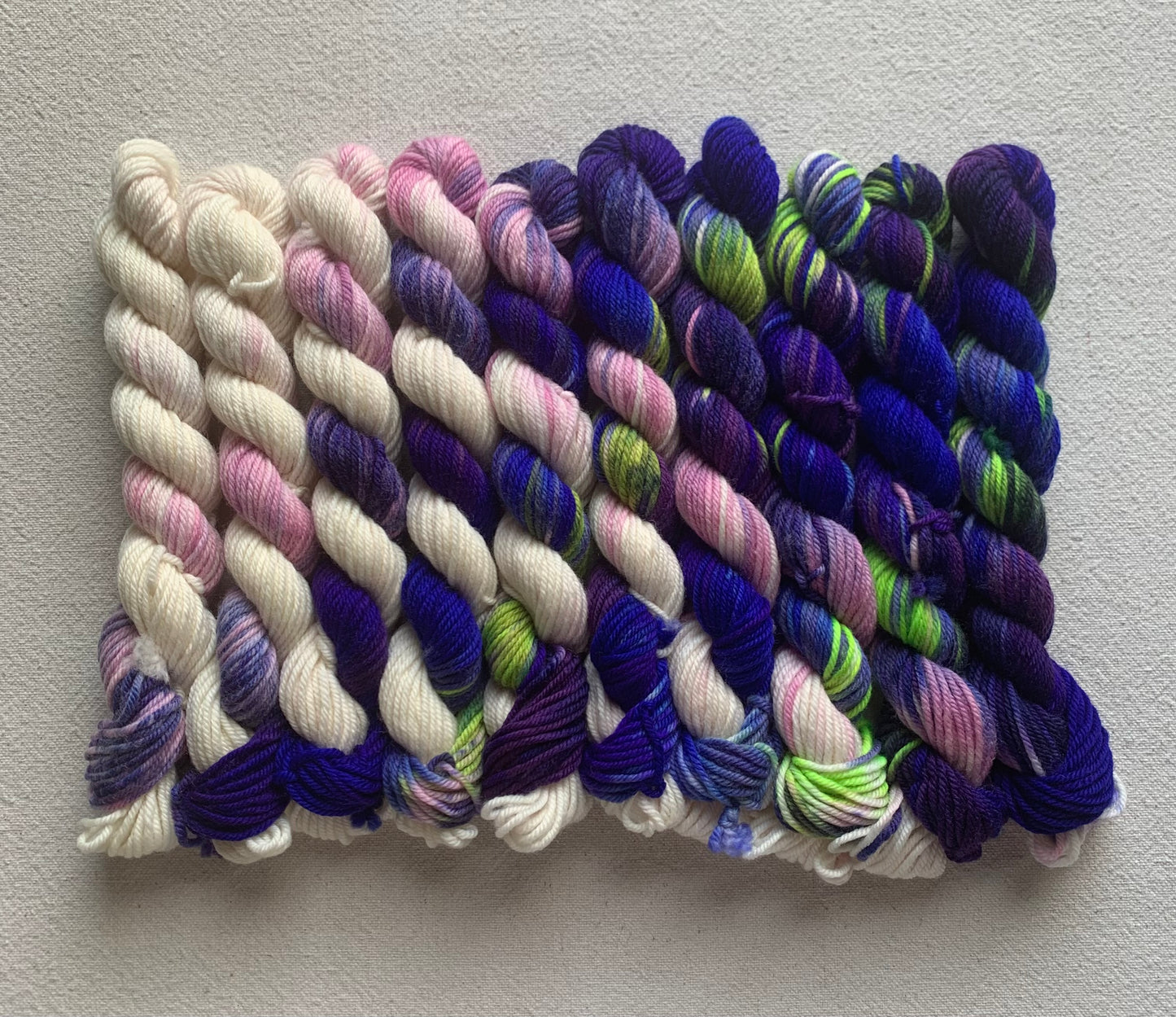 Effortless Gradients - merino dk - set of 10 mini skeins
