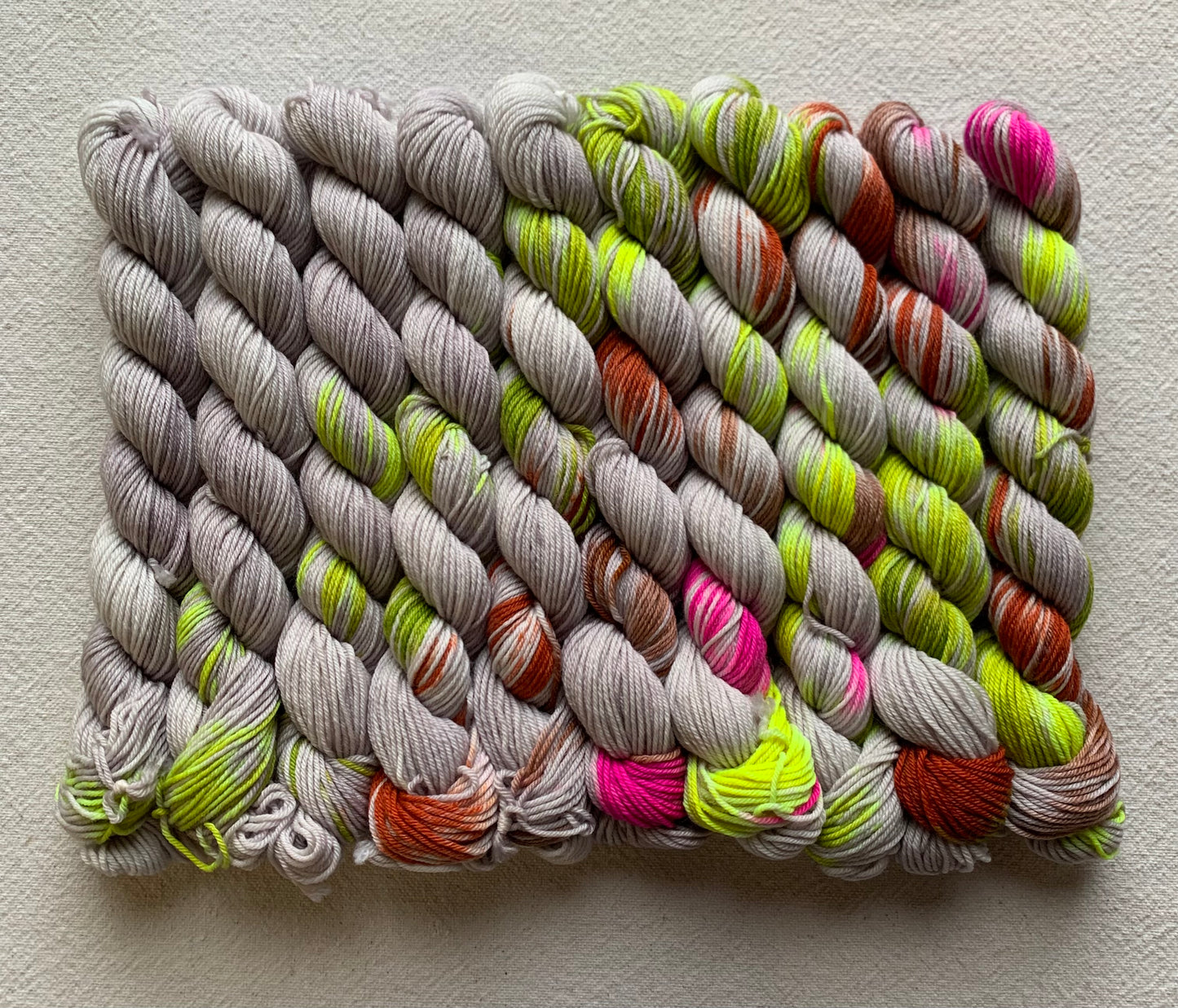 Effortless Gradient set of 10 watercolors mini skeins