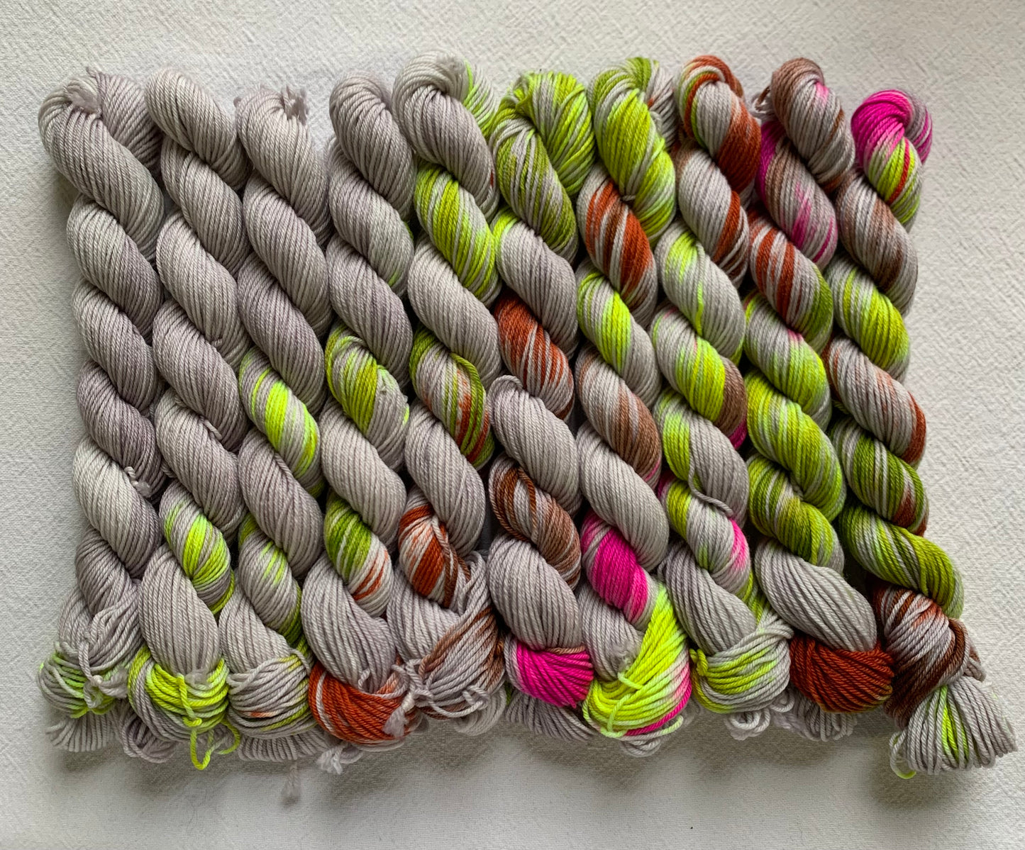 Effortless Gradient set of 10 watercolors mini skeins