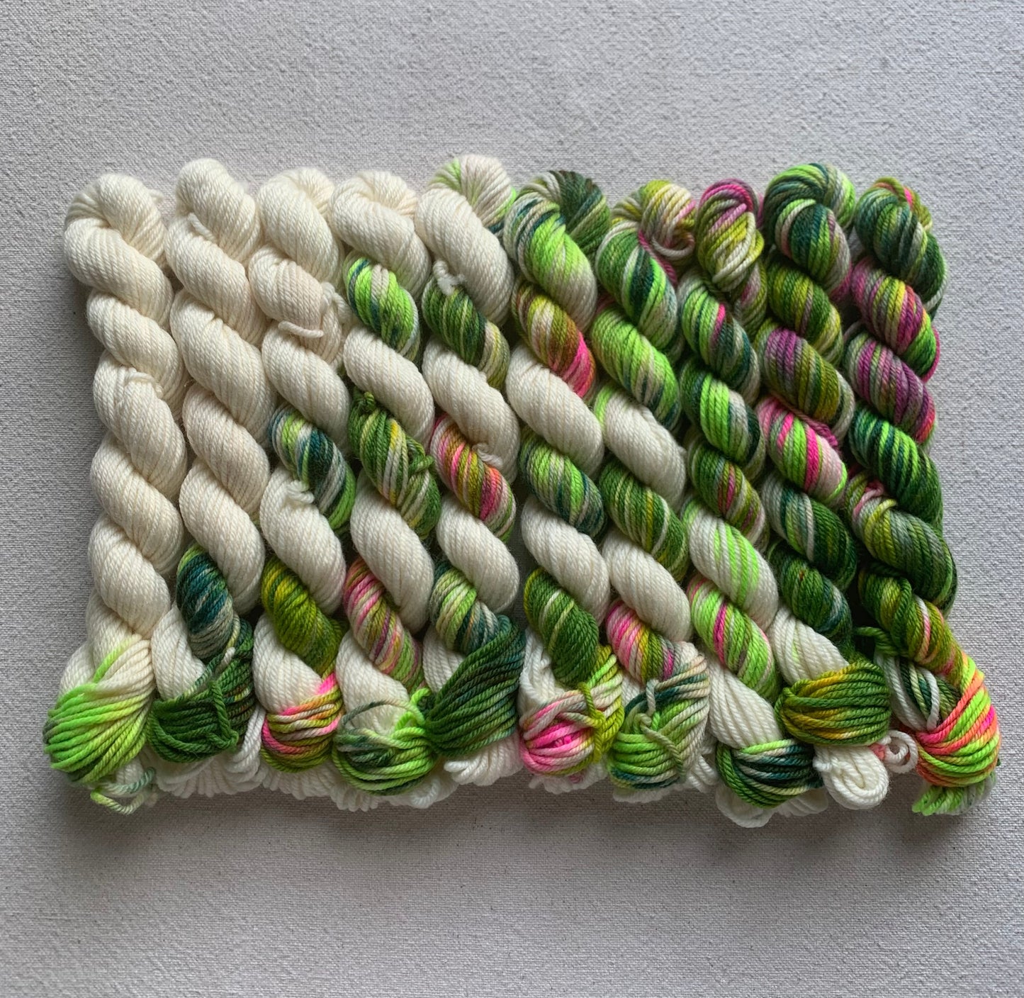 Effortless Gradients - merino dk - set of 10 mini skeins