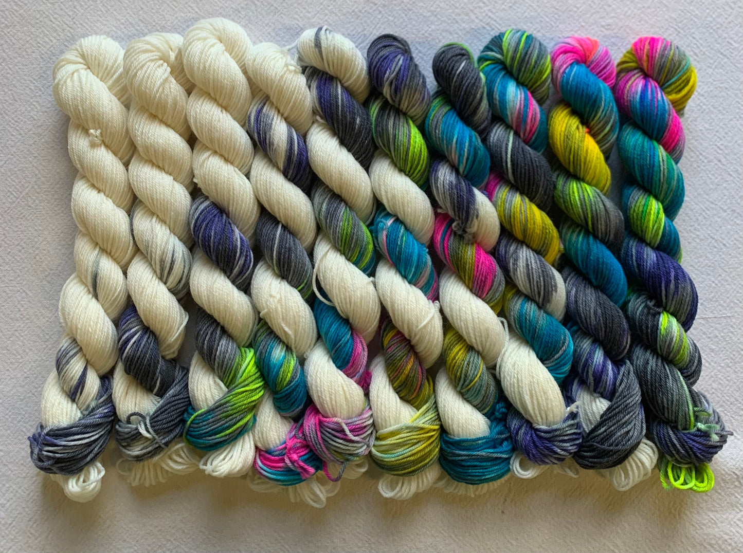 Effortless Gradient set of 10 watercolors mini skeins