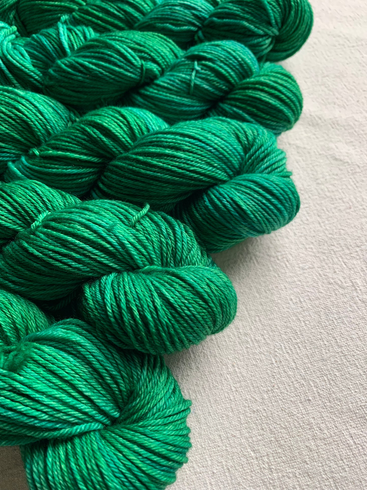 merino worsted - one of a kind green