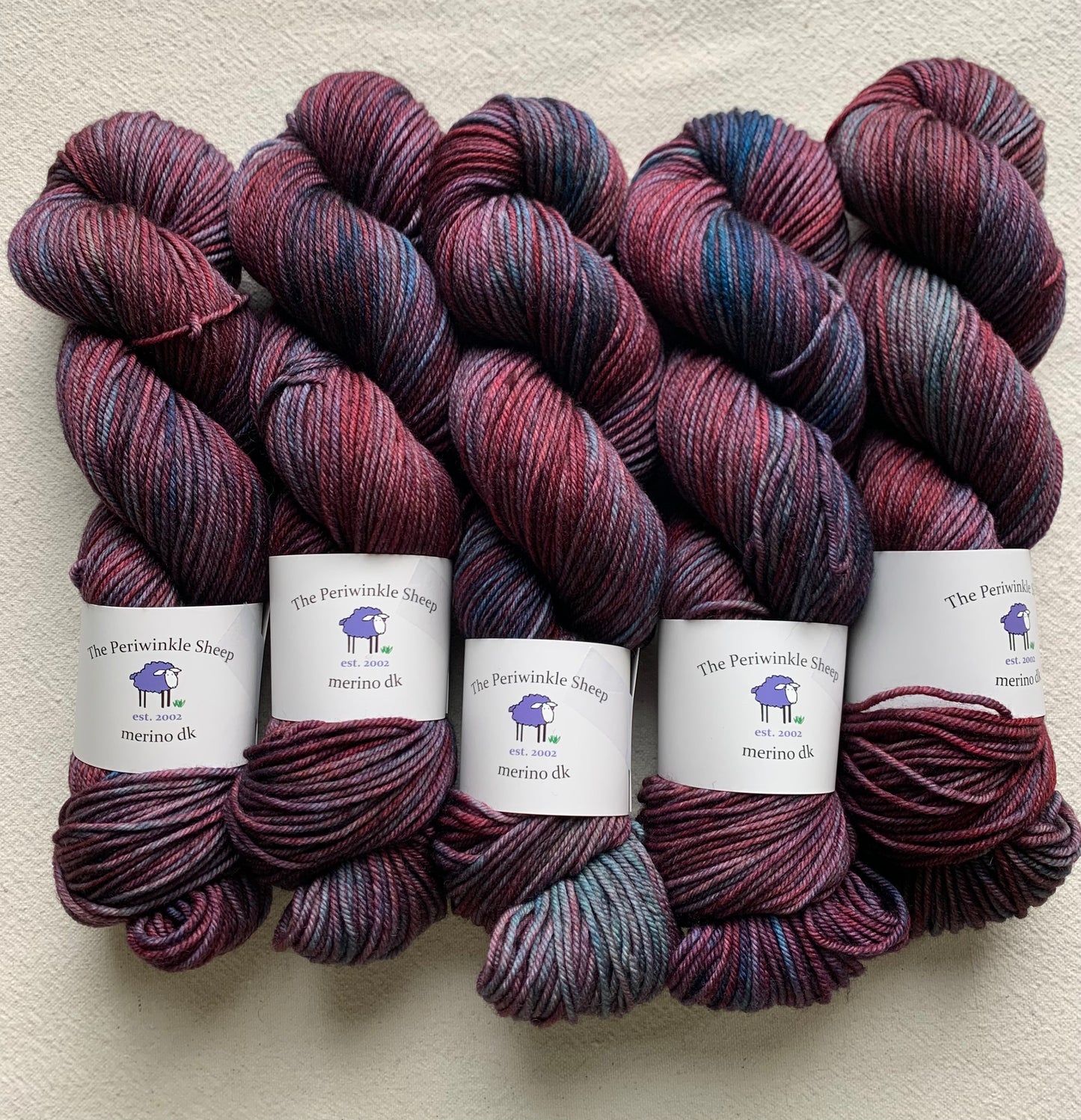 merino dk - one of a kind colorway with blues and purples