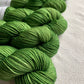 watercolors fingering weight - one of a kind green