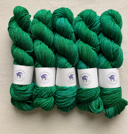 merino worsted - one of a kind green