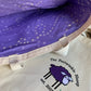 Periwinkle Sheep canvas tote bag