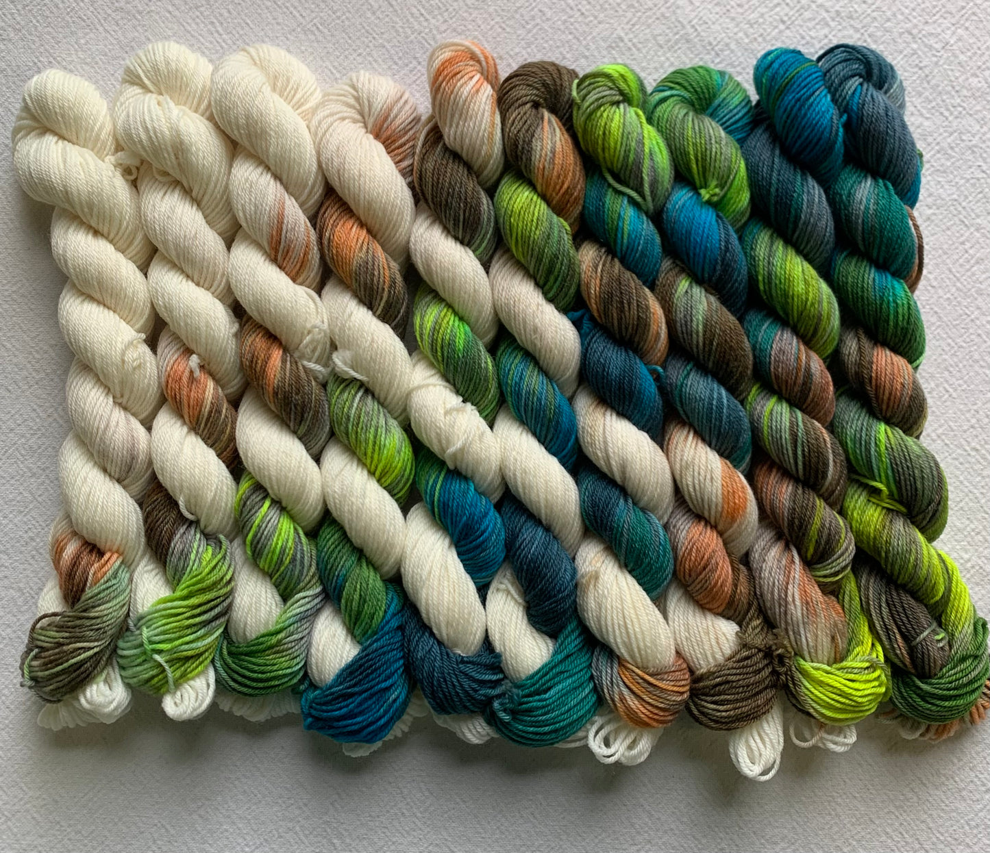 Effortless Gradient set of 10 watercolors mini skeins