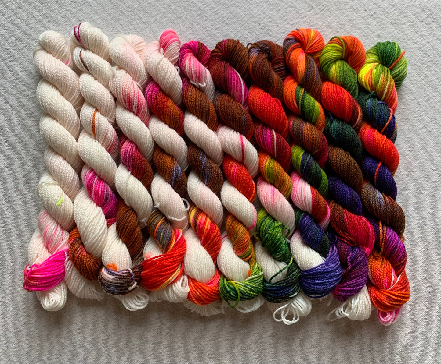 Effortless Gradient set of 10 watercolors mini skeins