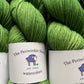 watercolors fingering weight - one of a kind green