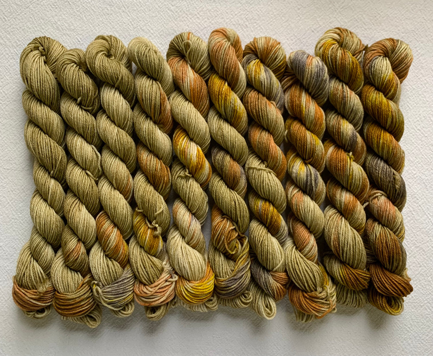 Effortless Gradient set of 10 watercolors mini skeins