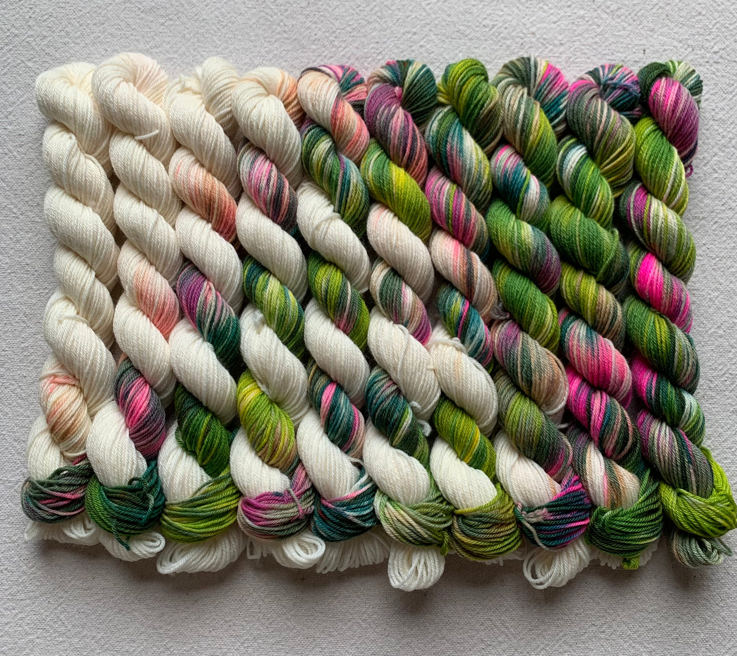 Effortless Gradient set of 10 watercolors mini skeins