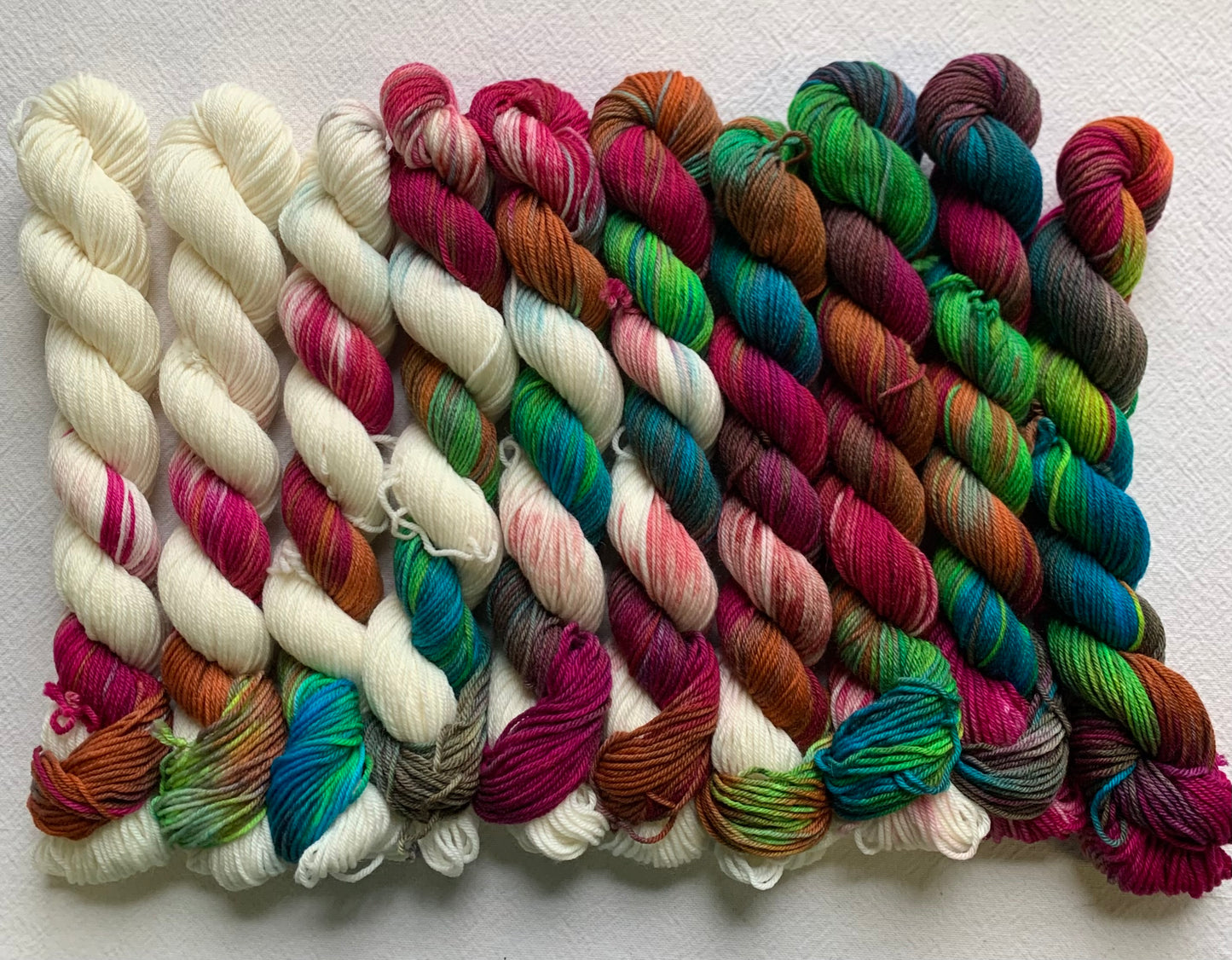 Effortless Gradient set of 10 watercolors mini skeins