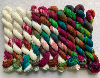 Effortless Gradient set of 10 watercolors mini skeins
