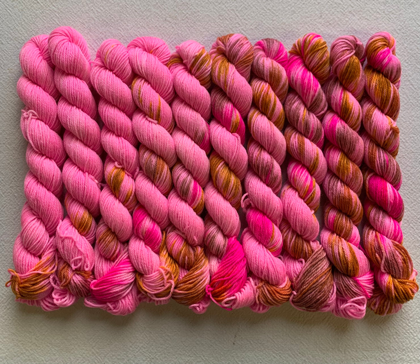 Effortless Gradient set of 10 watercolors mini skeins