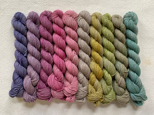 merino yak - pastel collection - mini skein set of 10