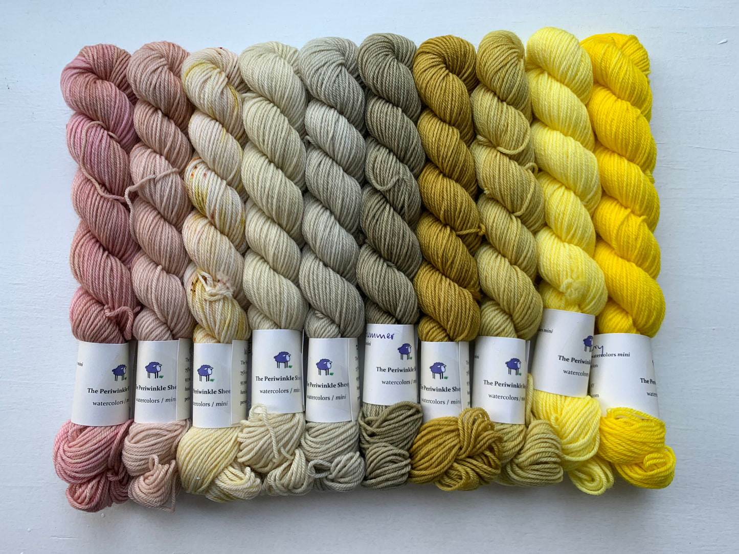 set of 10 - watercolors mini skeins