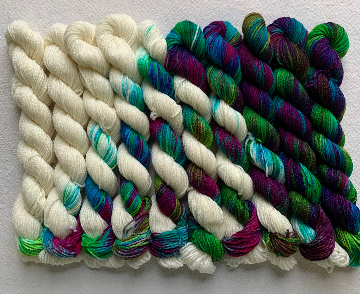 Effortless Gradient set of 10 watercolors mini skeins