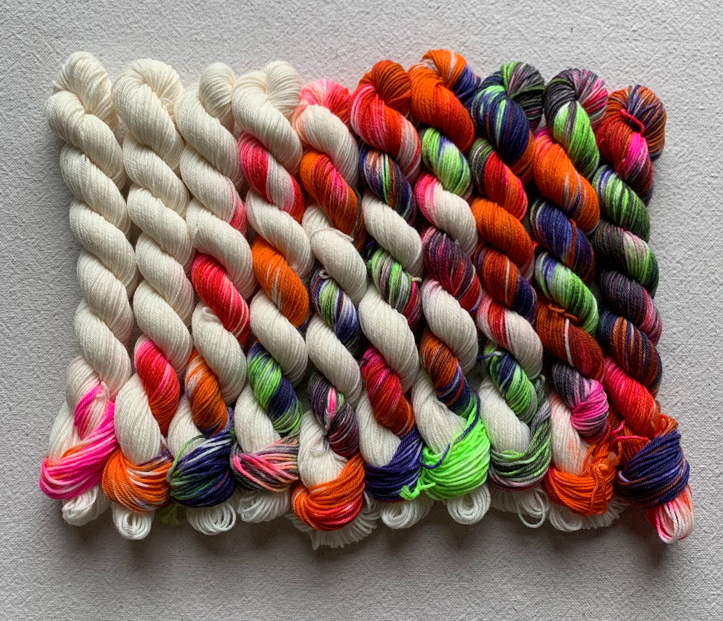 Effortless Gradient set of 10 watercolors mini skeins