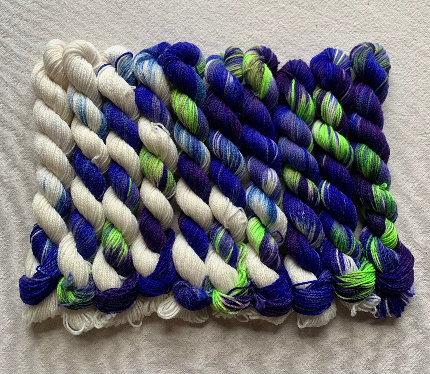 Effortless Gradient set of 10 watercolors mini skeins