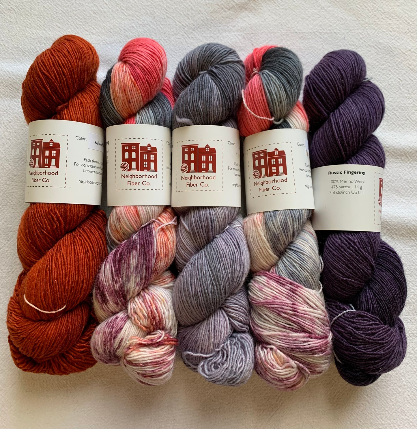 STASH SALE no. 34 - neighborhood fiber co. Rustic fingering - 5 skeins