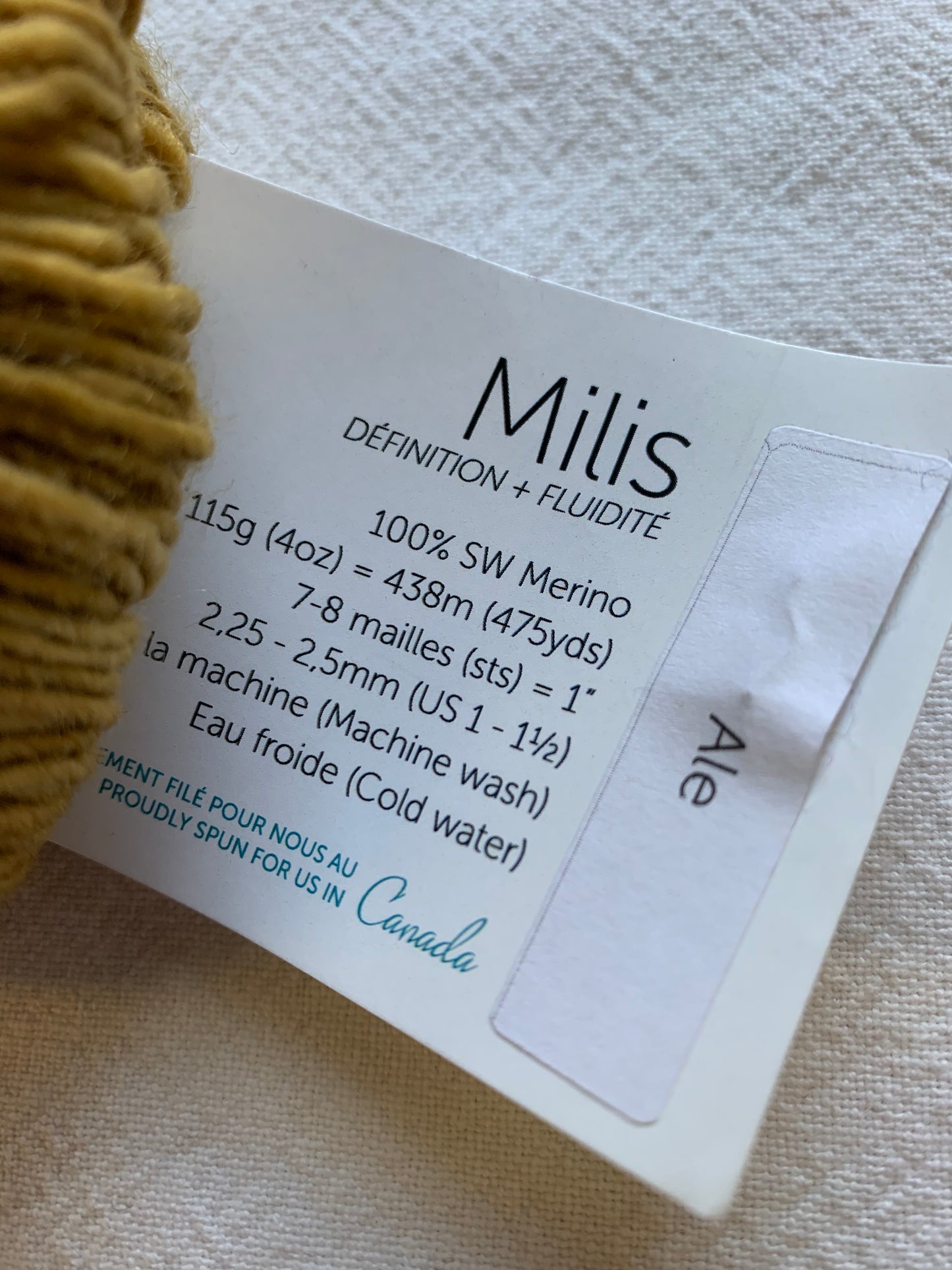 STASH SALE no. 24 - Julie Asselin “Milis” in colorway Ale