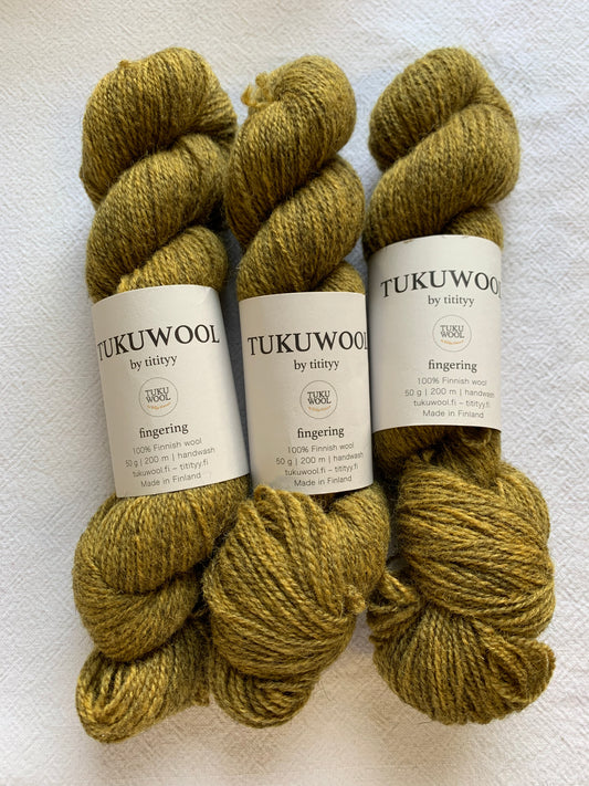 STASH SALE - tuku wool fingering weight - gold