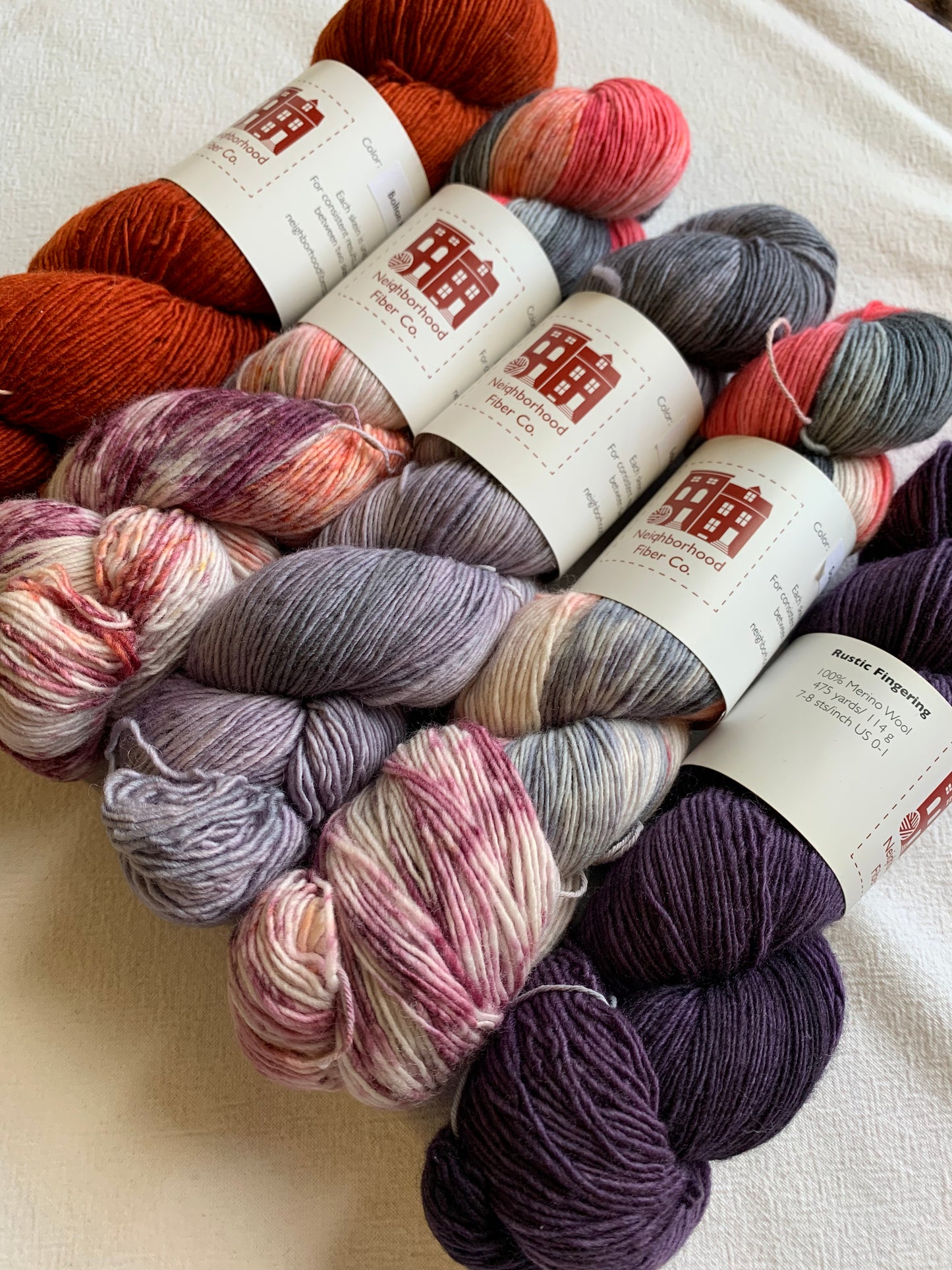 STASH SALE no. 34 - neighborhood fiber co. Rustic fingering - 5 skeins