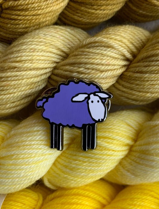 Periwinkle Sheep enamel pin